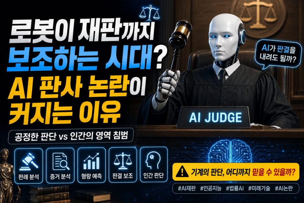 로봇이 재판까지 보조하는 시대? AI 판사 논란이 커지는 이유