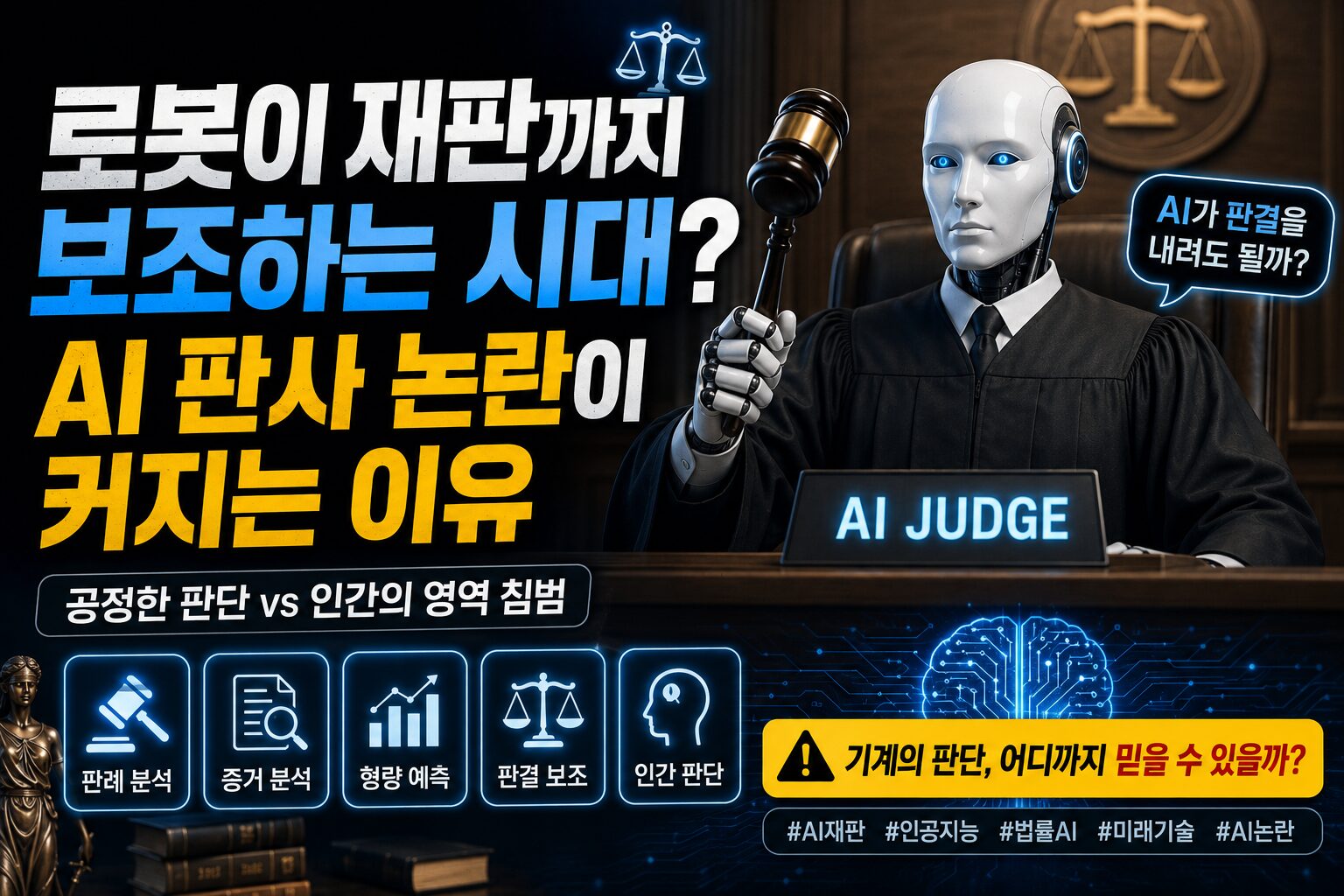 로봇이 재판까지 보조하는 시대? AI 판사 논란이 커지는 이유