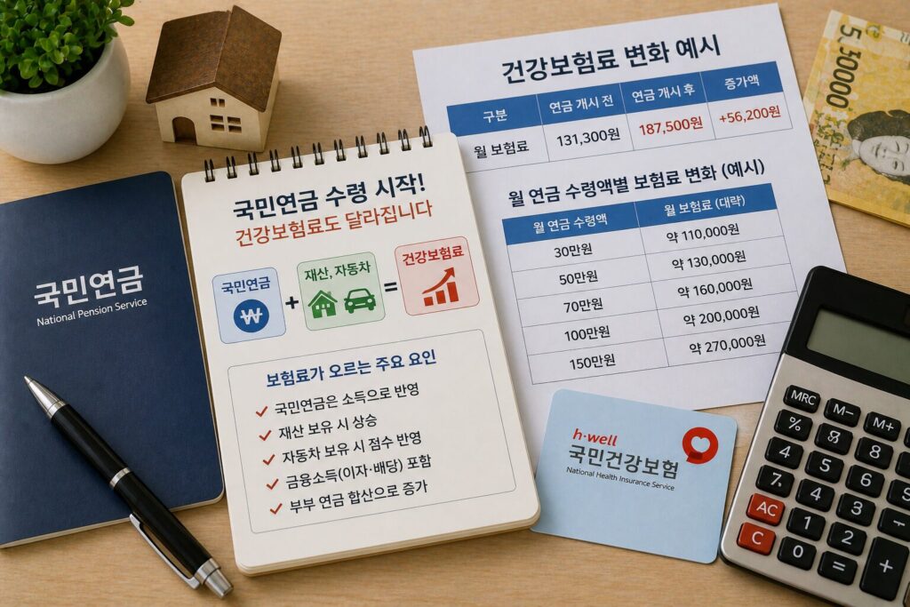 국민연금 받으면 건강보험료 얼마나 오를까? 지역가입자가 가장 많이 놀라는 구간