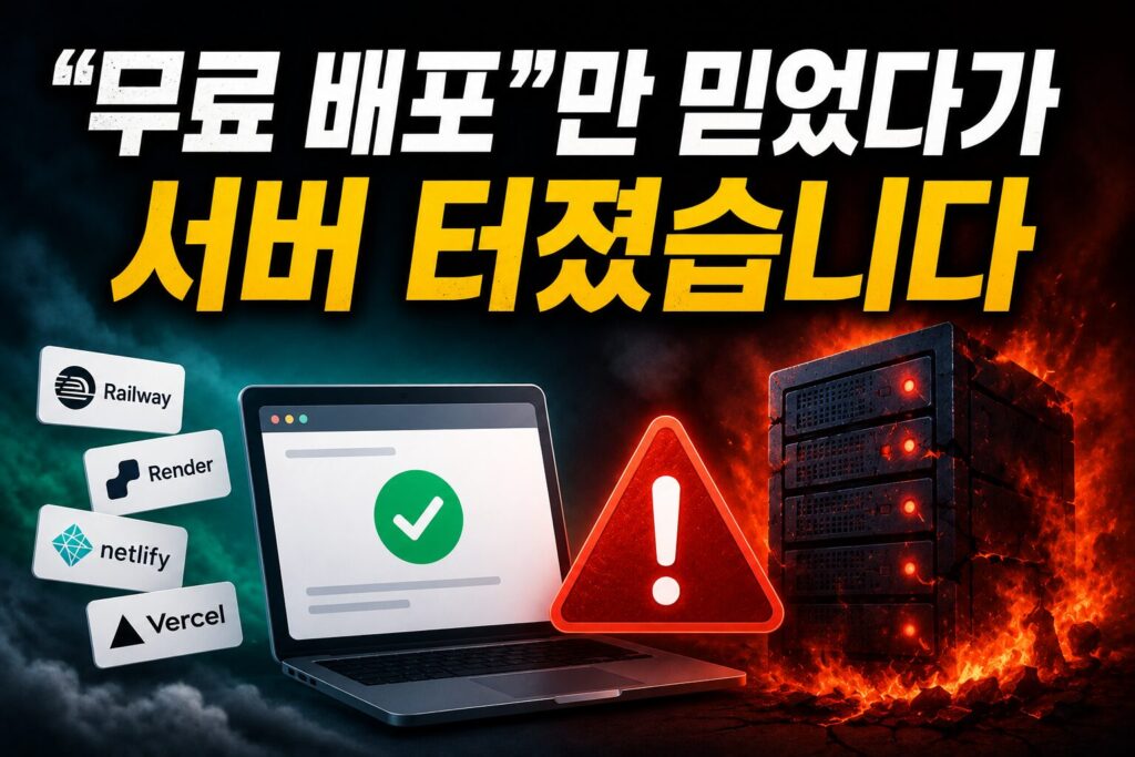 “무료 배포”만 믿었다가 서버 터졌습니다 – 초보 운영자가 가장 많이 하는 실수